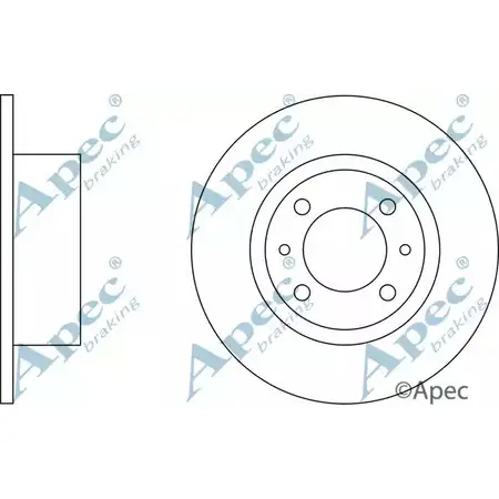 Тормозной диск APEC BRAKING 1265435579 MZSIR DSK505 FJL8 I0 изображение 0