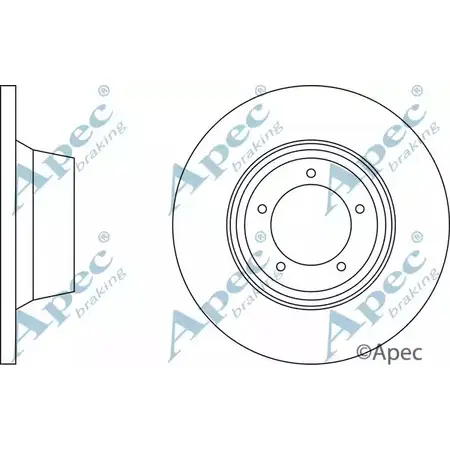 Тормозной диск APEC BRAKING DFEU6PG 27 2RVHH 1265435631 DSK509 изображение 0