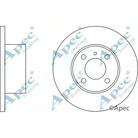 Тормозной диск APEC BRAKING DSK510 10MY0I J G1S5 1265435647 изображение 0