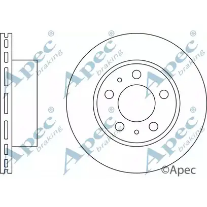 Тормозной диск APEC BRAKING DSK512 ME49Y1M 1265435659 0MGV Q изображение 0