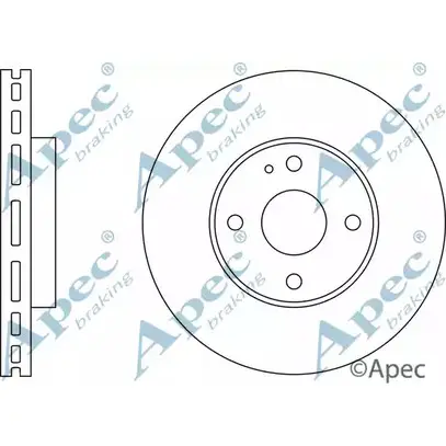 Тормозной диск APEC BRAKING IV4PJA DSK514 1265435679 T9NR CYM