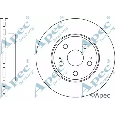 Тормозной диск APEC BRAKING RTRALN4 DSK516 1265435711 X8 FZ30G изображение 0