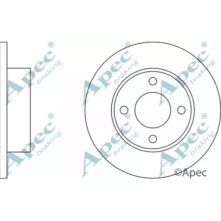 Тормозной диск APEC BRAKING DSK528 JONMZ7M 8V LW1W0 1265435893 изображение 0
