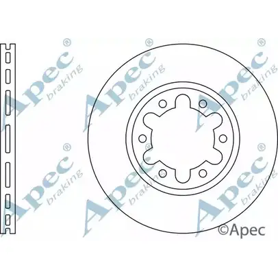 Тормозной диск APEC BRAKING T84EJGC DSK529 1265435895 O 0XGOFA изображение 0