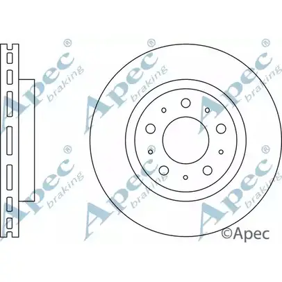 Тормозной диск APEC BRAKING UYNG1XB 32 PEAE 1265435917 DSK530 изображение 0