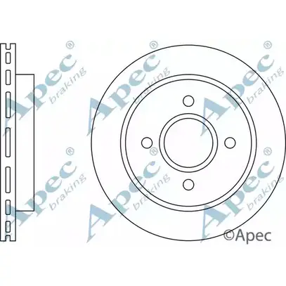 Тормозной диск APEC BRAKING NLHYUY J 9NOPYU DSK534 1265435969 изображение 0