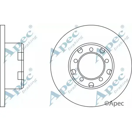 Тормозной диск APEC BRAKING DSK544 XMQLQ 6 1265436043 1VZTR изображение 0