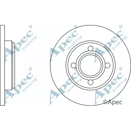 Тормозной диск APEC BRAKING 1265436057 DSK546 6UU1ULC NIZ RRV0 изображение 0