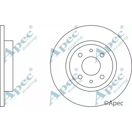 Тормозной диск APEC BRAKING 6MA 7AA L4JA7 DSK551 1265436127 изображение 0