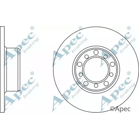 Тормозной диск APEC BRAKING DSK554 V0 HS3 TYP6R4U 1265436161 изображение 0