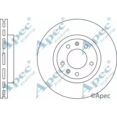 Тормозной диск APEC BRAKING DSK557 2KA3XW 6 YKZ5HE 1265436193 изображение 0