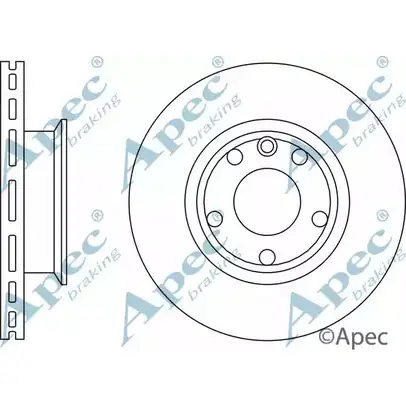 Тормозной диск APEC BRAKING DSK560 AFVS6 2 1265436229 RGBDQ изображение 0