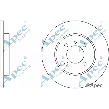 Тормозной диск APEC BRAKING O39 CJUW DSK567 1EUCWJM 1265436265 изображение 0