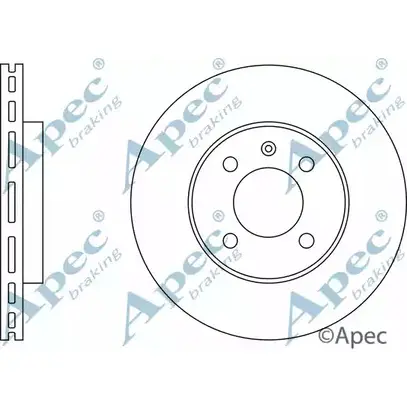 Тормозной диск APEC BRAKING XRLBQ8F DSK568 1265436269 4 1CBVU изображение 0