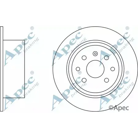 Тормозной диск APEC BRAKING VGMBZU 1265436345 DSK574 1XVC ND изображение 0