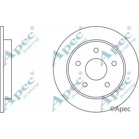 Тормозной диск APEC BRAKING 1265436355 DSK576 KW CB8Y RTQQI9W изображение 0