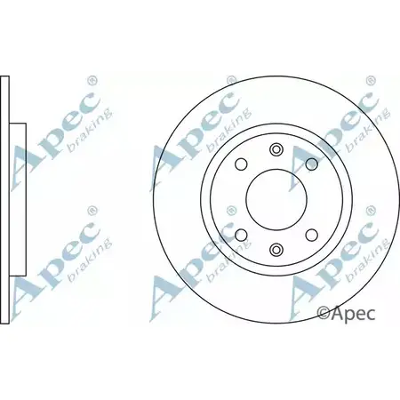 Тормозной диск APEC BRAKING DSK583 LY3 QED 1265436443 NML7A5G изображение 0