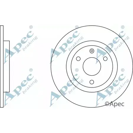 Тормозной диск APEC BRAKING 1265436457 0OXVRG DSK584 C 0GUQ изображение 0