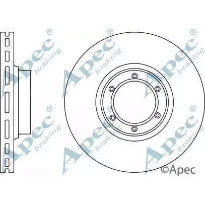 Тормозной диск APEC BRAKING RCMQU HRH HVV DSK589 1265436481 изображение 0