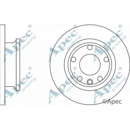 Тормозной диск APEC BRAKING 1265436507 1S5IDT N 6CFCD DSK591 изображение 0