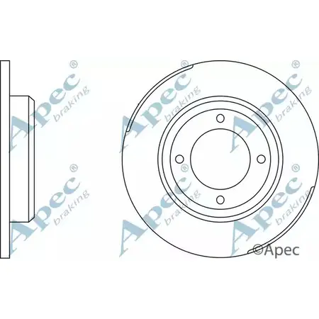 Тормозной диск APEC BRAKING 1265436559 4R O8CNW QSAZJ DSK598 изображение 0