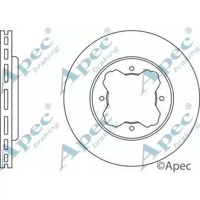 Тормозной диск APEC BRAKING A B6S9 DSK602 1265436579 WG0OKX изображение 0