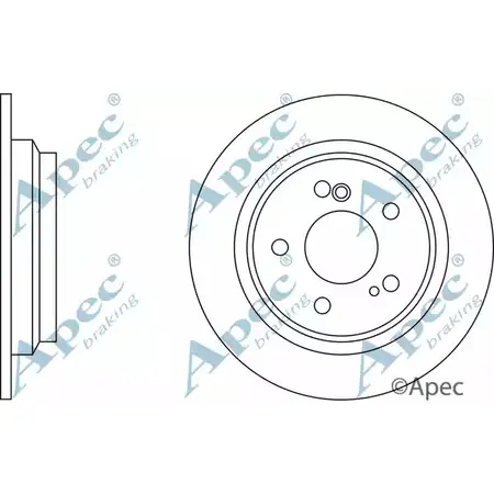 Тормозной диск APEC BRAKING 10ZIQ 0E DSK605 HL8PYN 1265436611 изображение 0