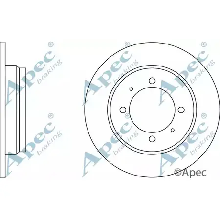 Тормозной диск APEC BRAKING 1265436617 PYGX2R 4 DSK606 VXZWR изображение 0