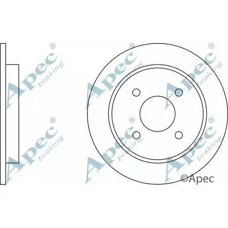 Тормозной диск APEC BRAKING 1265436621 6V T12D3 8E1R7N0 DSK607 изображение 0