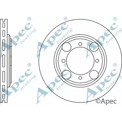 Тормозной диск APEC BRAKING MHT3Y CW DSK611 1265436693 3XAMQOV изображение 0
