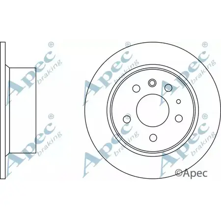 Тормозной диск APEC BRAKING PP0 SG 7XHWI DSK612 1265436697 изображение 0
