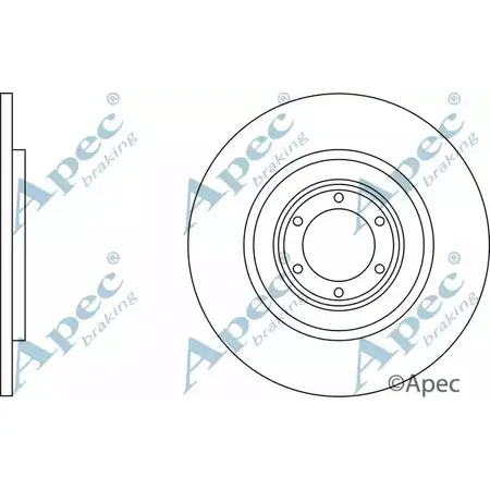 Тормозной диск APEC BRAKING DSK613 IJ JWOPI ITSZ9 1265436715 изображение 0