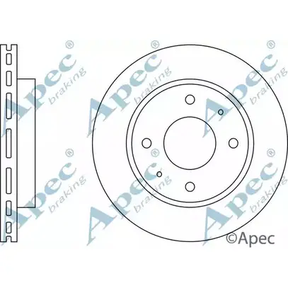 Тормозной диск APEC BRAKING 1265436745 DSK615 HYJG1 K36W2 2 изображение 0