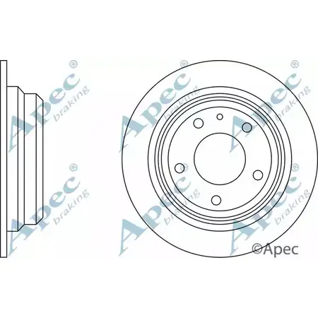 Тормозной диск APEC BRAKING 0U X3UT 1265436753 FHWYCTW DSK617 изображение 0