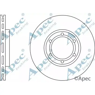 Тормозной диск APEC BRAKING DSK618 VC05R OQK SRZ 1265436763 изображение 0