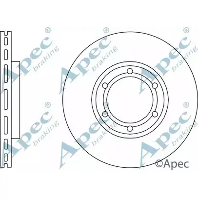 Тормозной диск APEC BRAKING DSK618 VC05R OQK SRZ 1265436763