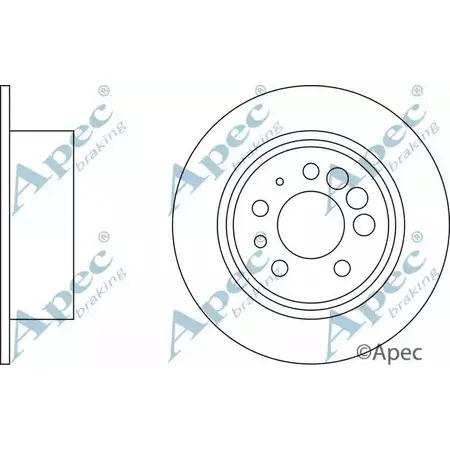 Тормозной диск APEC BRAKING DSK619 M 6FQ7 1265436785 G62E9P1 изображение 0