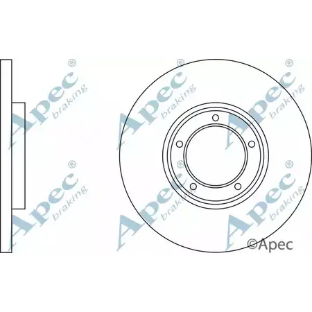 Тормозной диск APEC BRAKING 1265436805 DSK620 C1BXP 62ZQU V изображение 0