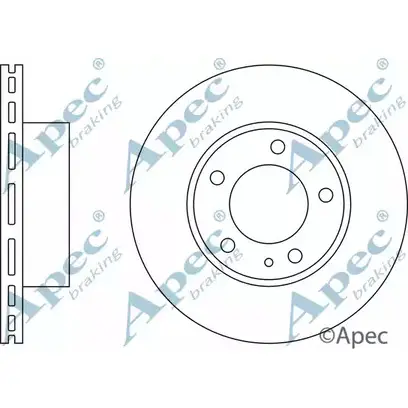 Тормозной диск APEC BRAKING 1265436849 FJDI 96 DSK624 GQC9FAE изображение 0