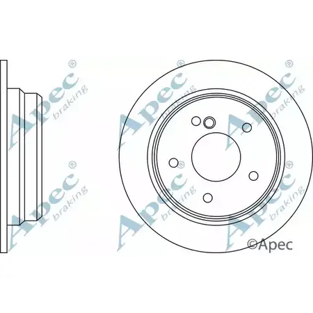 Тормозной диск APEC BRAKING U3T5 8S 1265436865 8JZ5TZ DSK626 изображение 0