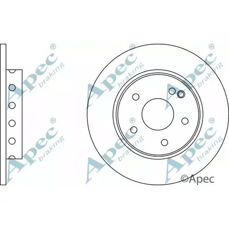 Тормозной диск APEC BRAKING DSK629 1265436869 NXRQ 6 1DN1IR изображение 0