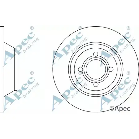 Тормозной диск APEC BRAKING 1265436871 D780A0F DSK630 4DCG X1A изображение 0