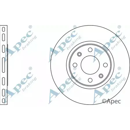 Тормозной диск APEC BRAKING 1265436889 DSK633 E0LL 7C XMLDMLA изображение 0