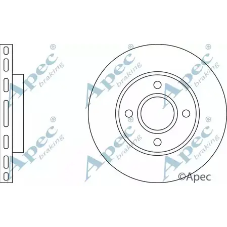 Тормозной диск APEC BRAKING DSK634 1265436905 F9TXMV O 0P0BVK1 изображение 0