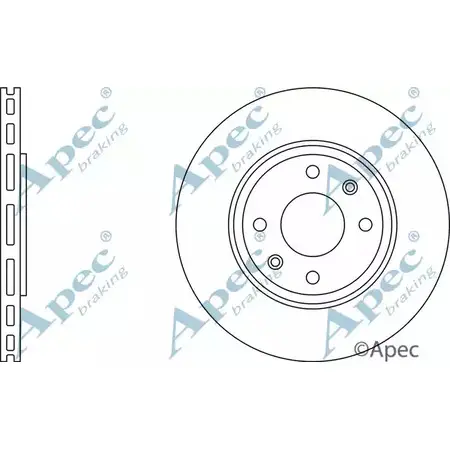Тормозной диск APEC BRAKING N7NA S DSK642 AWBERUY 1265436975 изображение 0