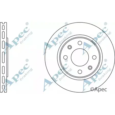 Тормозной диск APEC BRAKING E55IH 1265437029 DSK645 A73 VN изображение 0