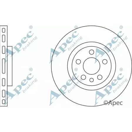 Тормозной диск APEC BRAKING DSK649 S ZFQLD KYV55 1265437047 изображение 0