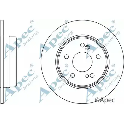 Тормозной диск APEC BRAKING T3P2 ML DSK650 1265437065 WWO9K изображение 0