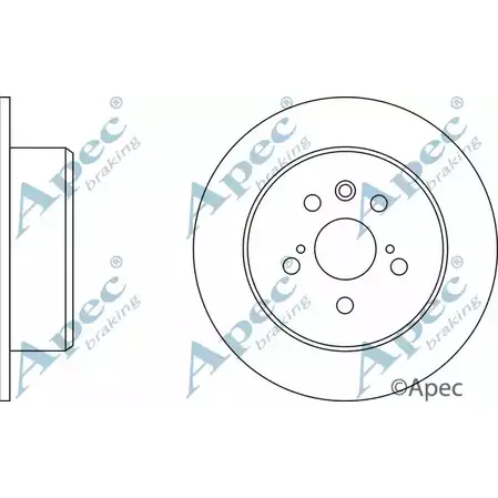 Тормозной диск APEC BRAKING TLC9 UX DSK653 ACAT3 1265437133 изображение 0