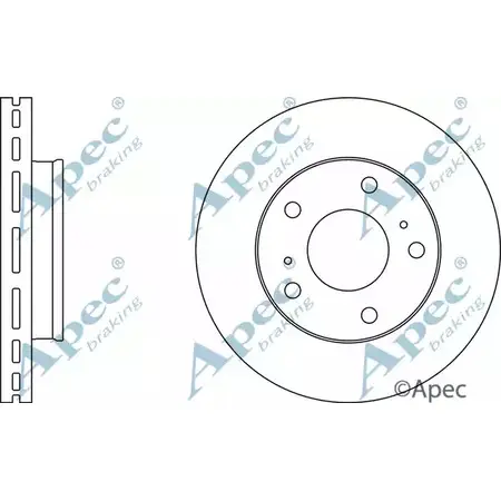 Тормозной диск APEC BRAKING LC YSFY 1265437207 NIZ1TJM DSK664 изображение 0